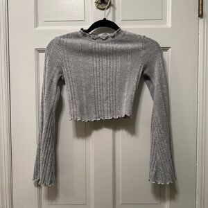 Princess Polly Ribbed Ruffle‎ Long Sleeve